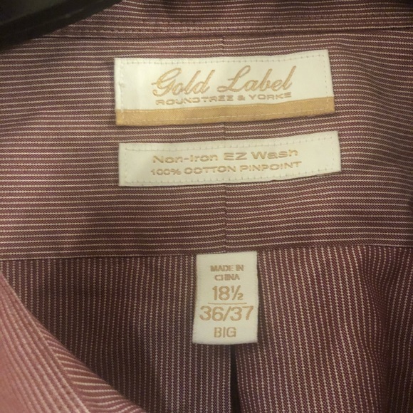 Gold Label Roundtree and York’s Mens Dress Shirt - Picture 2 of 2